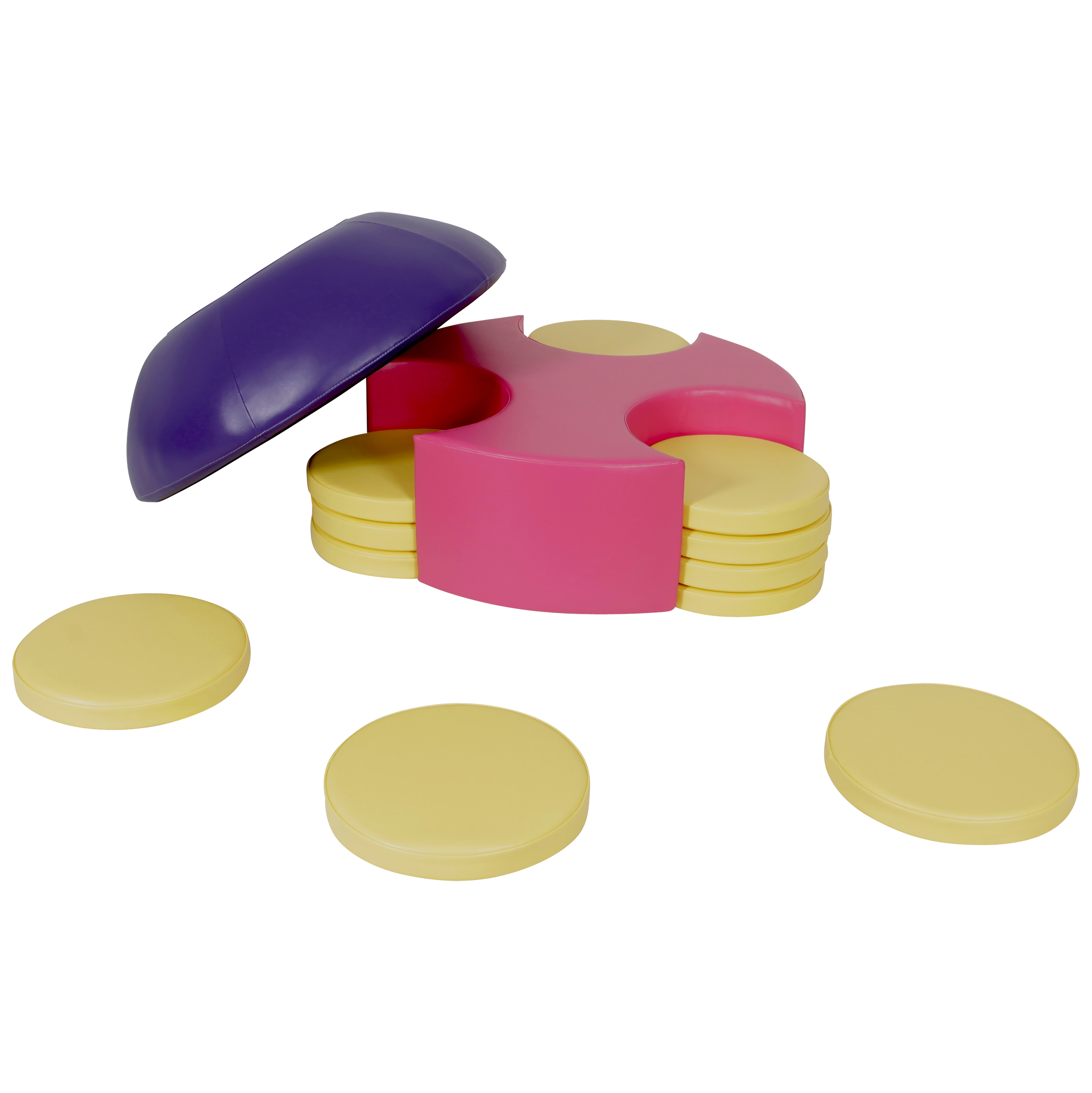 18100 - Pouf DOUM-DOUM_iris framboise banane_ouvert