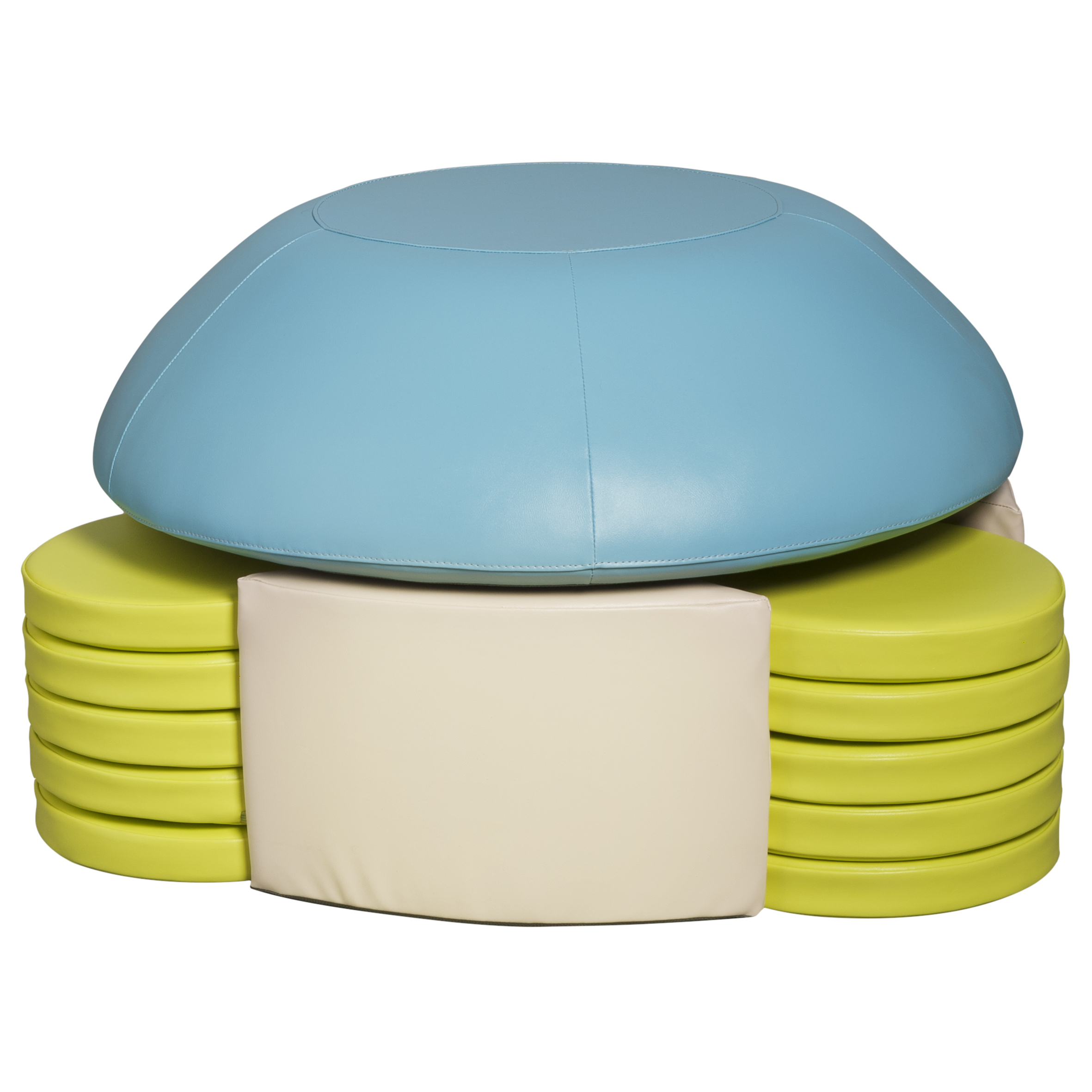 18100 - Pouf DOUM-DOUM_lagon vanille kiwi